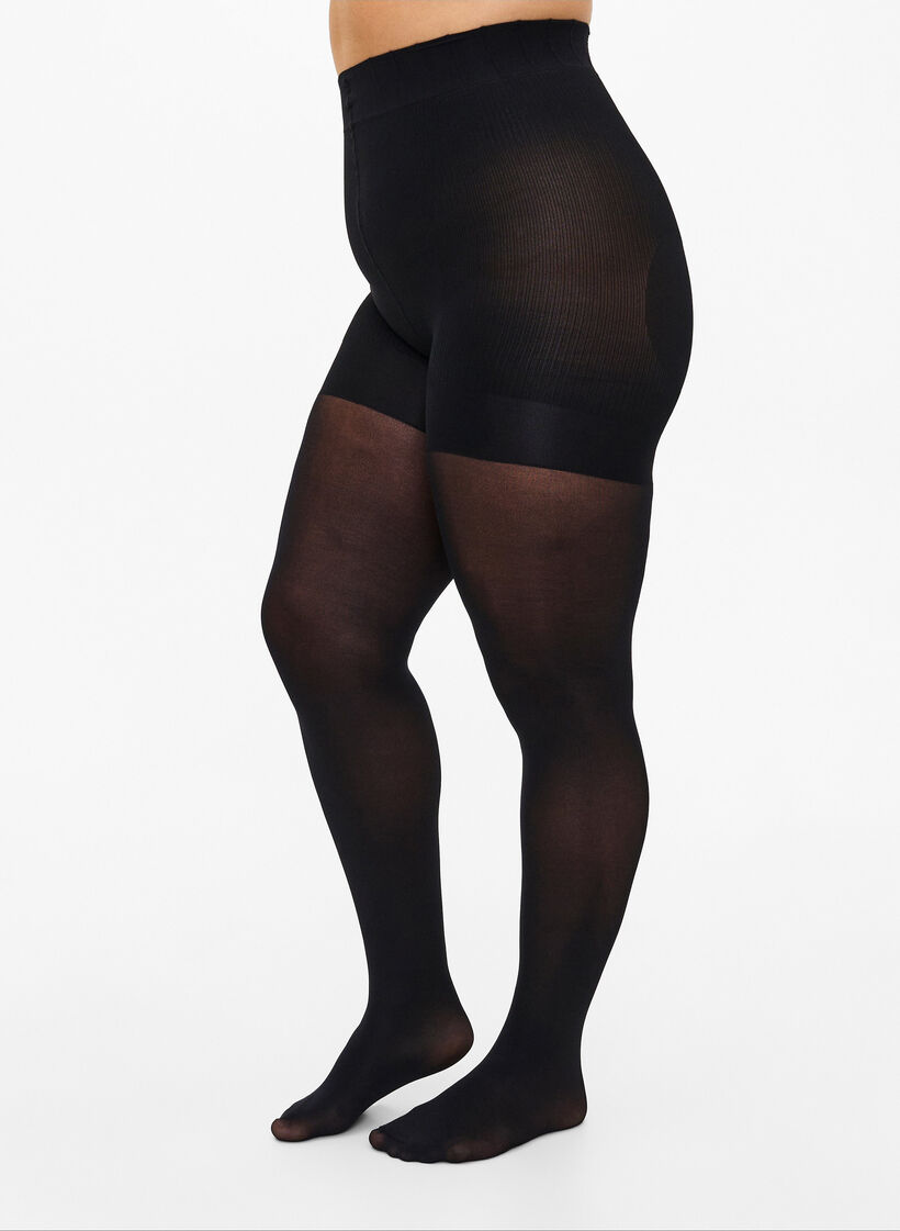 Str&oslash;mpebukser i 40 denier med push-up, Svart, Model image number 0