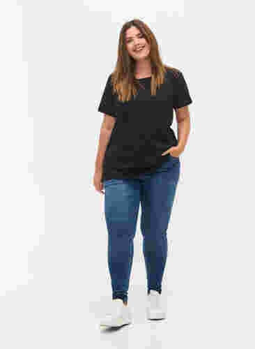 Basis T-skjorter i bomull, 2 stk., Black/Black, Model image number 2