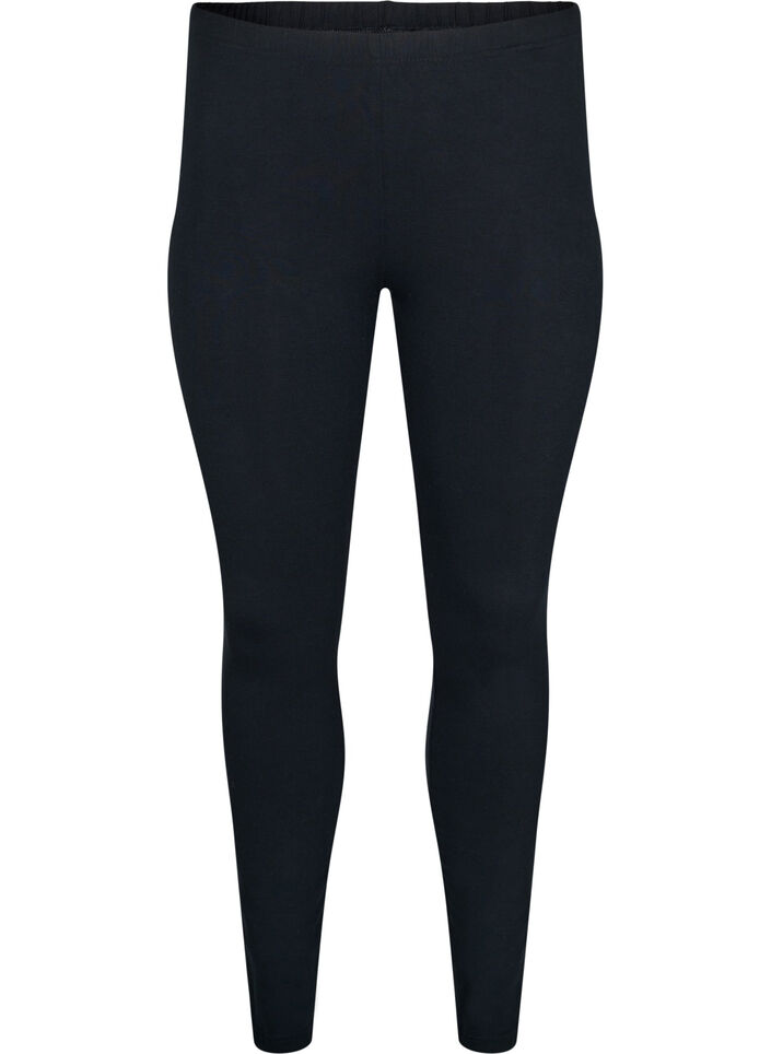 Basisleggings med ekstra lengde, Svart, Packshot image number 0