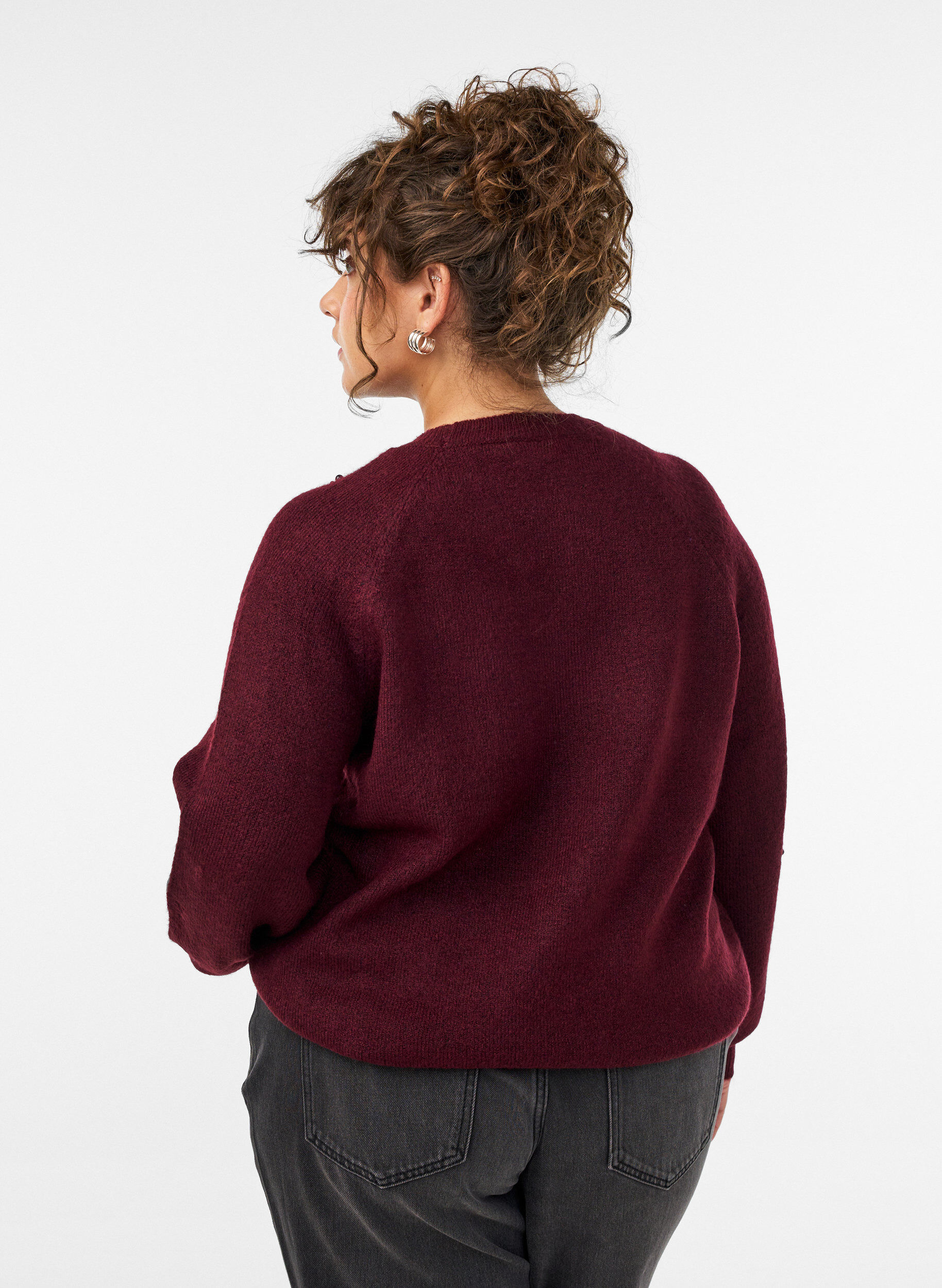 ZizziGenser med perlebroderi, R&oslash;d, Model image number 2