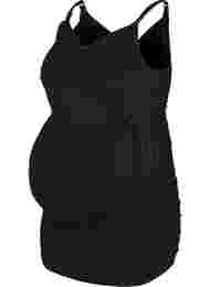 Sømløs topp til gravide med ammefunksjon, Black