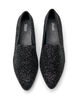 Wide fit - Loafers med glitter, Svart, Packshot image number 2