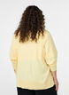 Finstrikket cardigan med rund hals, Gul, Model image number 2