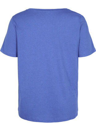 T-skjorte i bomull med trykk, Dazzling Blue Califo, Packshot image number 1