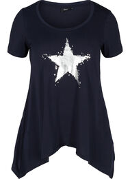 T-skjorte i bomull med A-form, Night Sky STAR