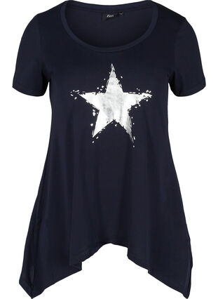 T-skjorte i bomull med A-form, Night Sky STAR, Packshot image number 0