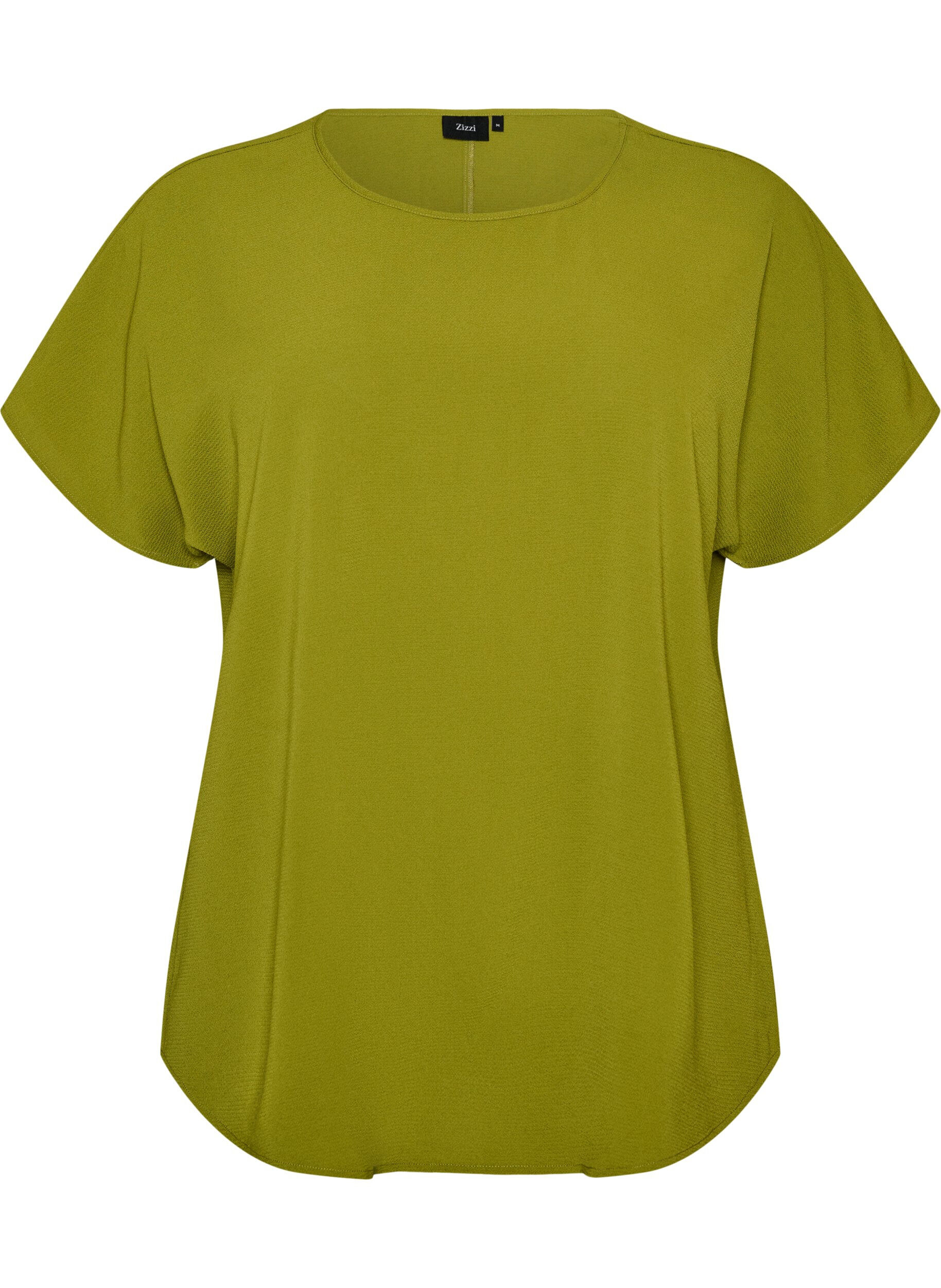 Kortermet bluse med rund hals