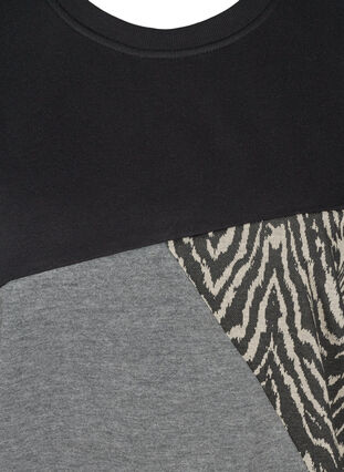 Genser med sebramønster, Black Grey Zebra, Packshot image number 2