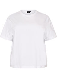 Boxy bomulls T-skjorte, Hvit