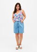 Blomstret topp med stropper i viskose, Multi Flower AOP, Model image number 2
