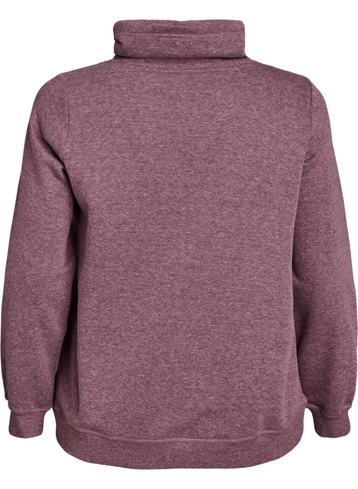 Genser med h&oslash;y hals og lommer, R&oslash;d, Packshot image number 1