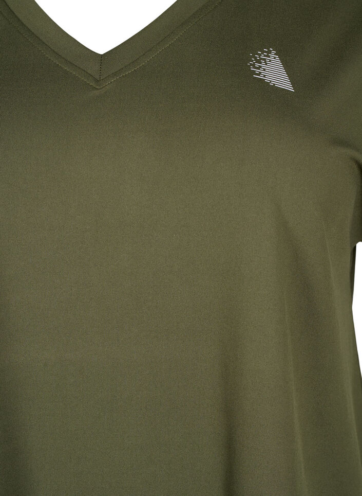 Trenings-t-skjorte med v-hals, Forest Night, Packshot image number 2