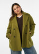 Kort k&aring;pe med dobbeltradede knapper, Gr&oslash;nn, Model image number 0