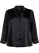 Nattskjorte i sateng, Black, Packshot image number 0