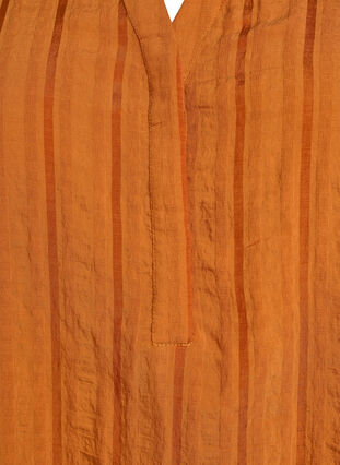 Zizzi Bluse med vertikale striper, Orange, Packshot image number 2