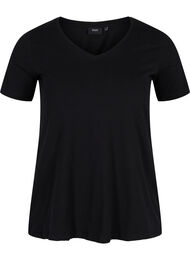 Basis T-skjorte med V-hals, Black
