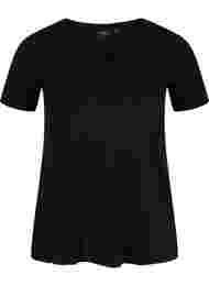 Basis T-skjorte med V-hals, Black, Packshot