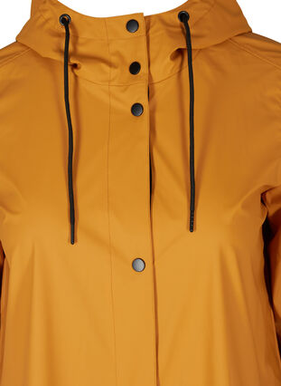 Regnjakke med hette og lommer, Spruce Yellow, Packshot image number 2