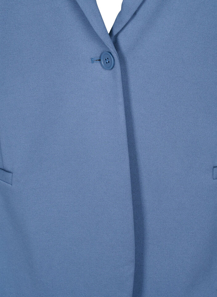 Enkel blazer med knappelukking, Blå, Packshot image number 2