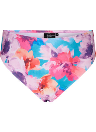 Bikinitruse med trykk og høy midje, Pink Flower, Packshot image number 0