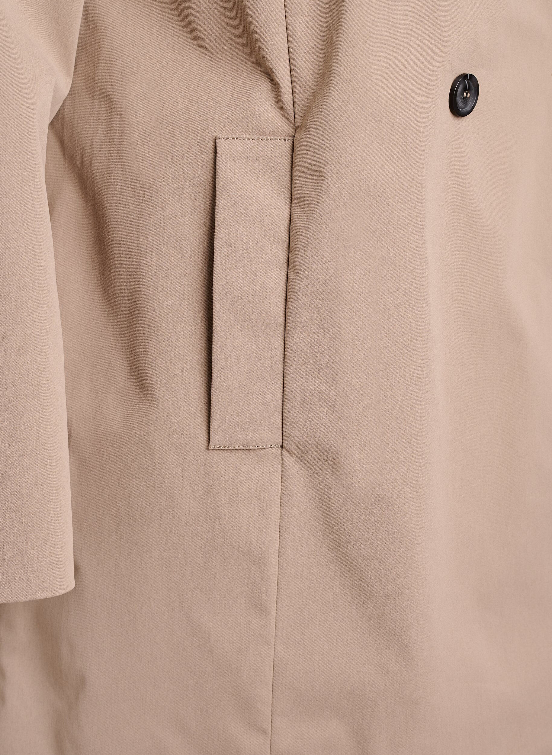 Zizzi Vannavvisende v&aring;rjakke med A-linjesnitt, Gr&aring;, Packshot image number 3