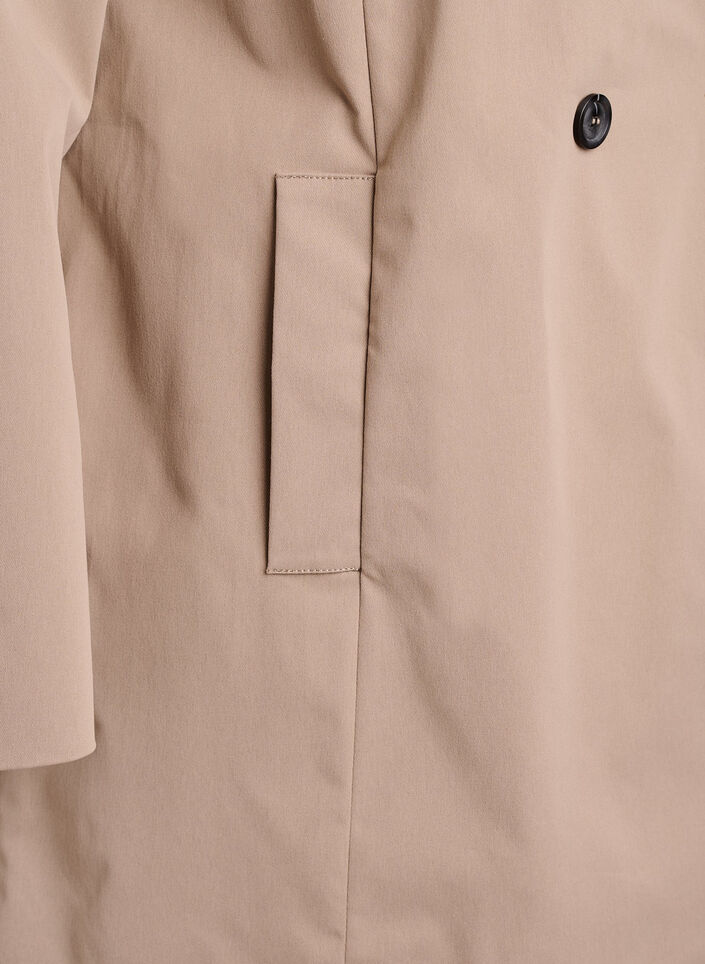 Vannavvisende vårjakke med A-linjesnitt, Grå, Packshot image number 3