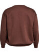 Genser med brodert tekst, Brun, Packshot image number 1