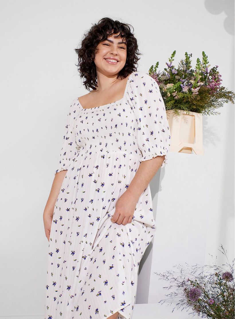 Lysende hvit blomst, , Model