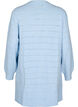 Lang strikket cardigan med blondemønster, Cashmere Blue Mel., Packshot image number 1
