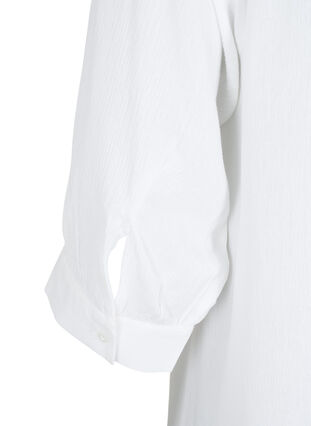 Tunika i viskose med 3/4-ermer, Bright White, Packshot image number 3
