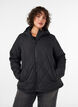 Lett vattert jakke med diamantquilt, Svart, Model image number 0