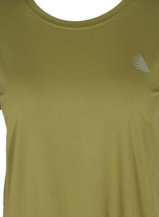 Ensfarget T-skjorte til trening, Olive Drab, Packshot image number 2