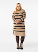 Langermet strikkekjole med striper, Desert Taupe Comb, Model image number 2