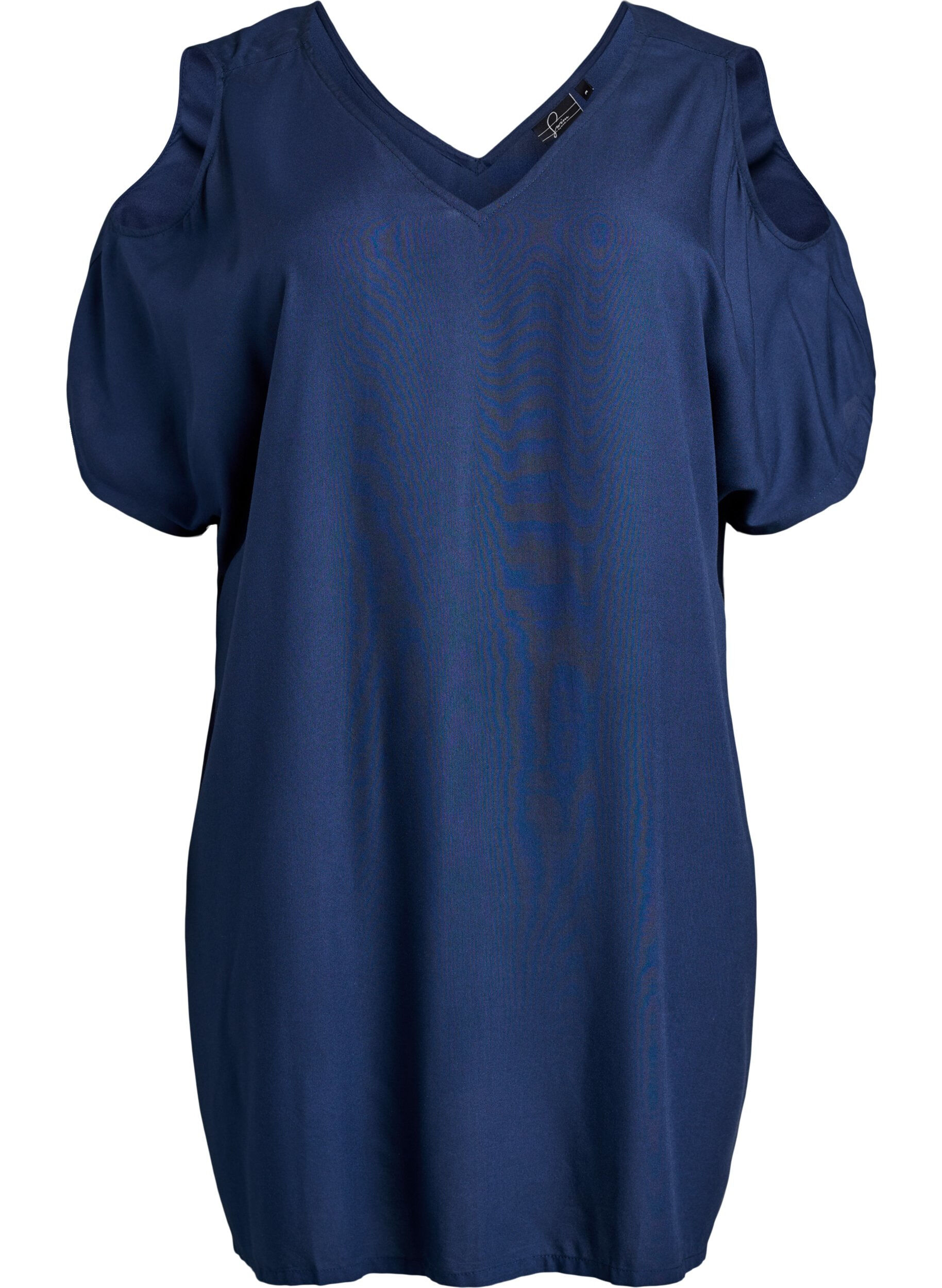 Strandkjole i viskose med skulderdetalj