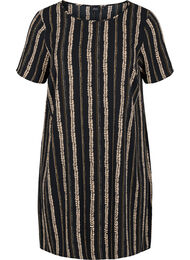 Mønstrete kjole med korte ermer, Graphic Stripe