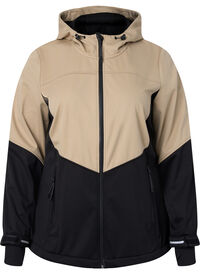 Softshelljakke med color-block