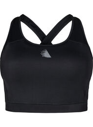Sports-BH med frontlomme, Black
