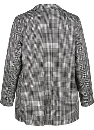 Rutete blazer med detaljer i lurex, Grey check comb., Packshot image number 1