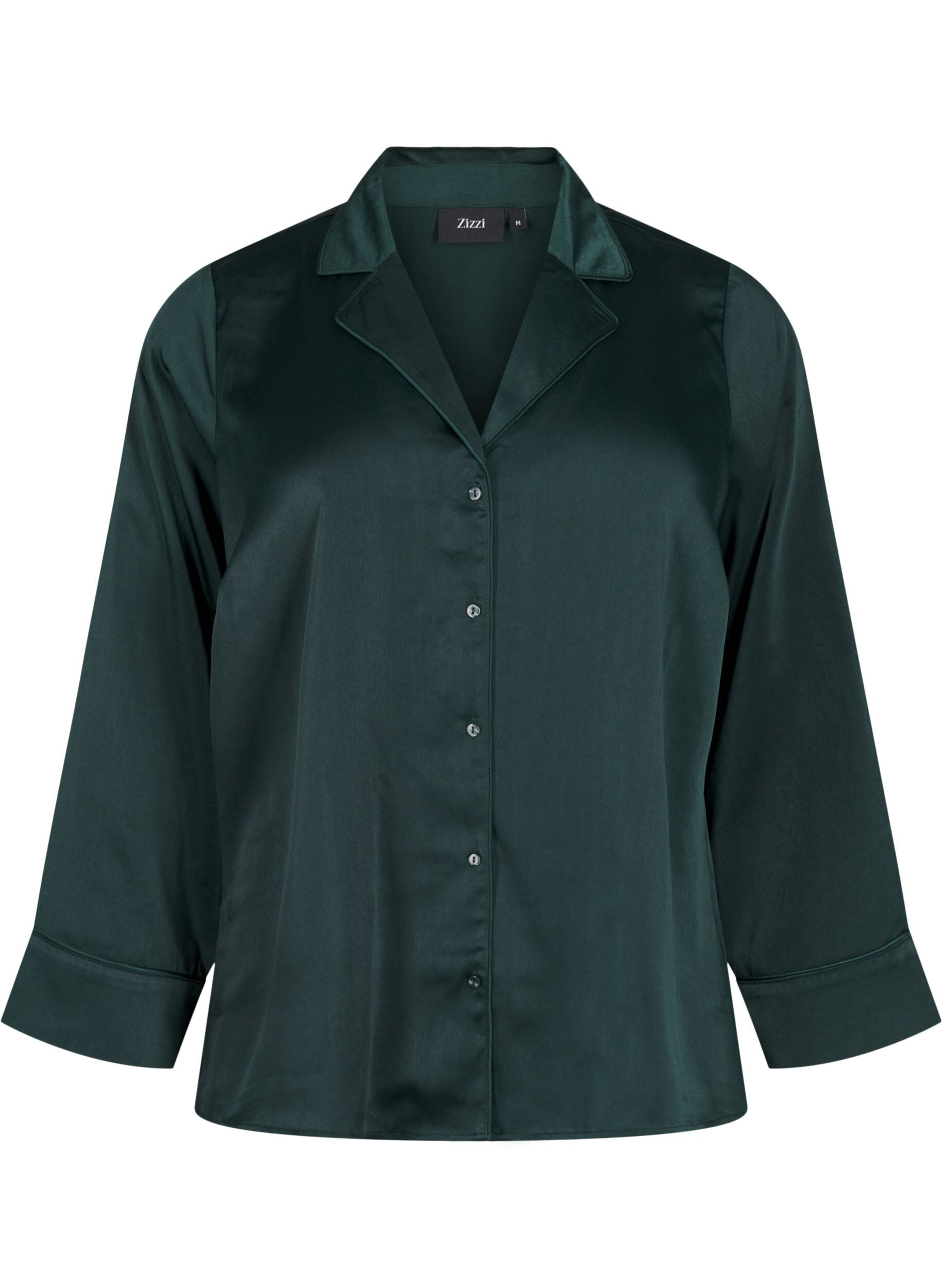 Zizzi Nattskjorte i sateng, Scarab, Packshot image number 0