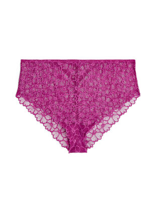 Zizzi Blomstret g-streng i blonde med normalhøy midje, Lilla, Packshot image number 0