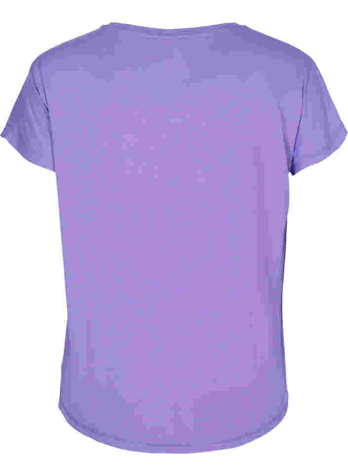 Ensfarget t-skjorte til trening, Passion Flower, Packshot image number 1