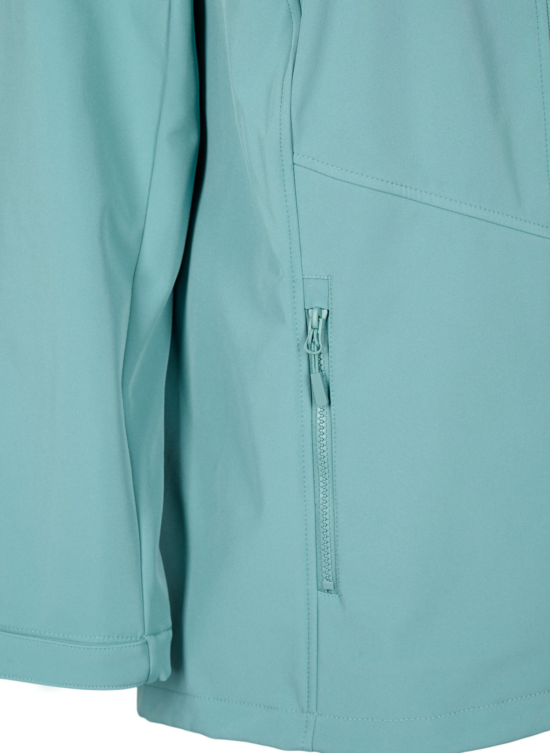 Zizzi Kort softshell jakke med lommer, Arctic, Packshot image number 3