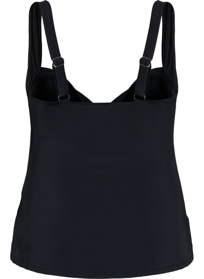 Tankini med draperinger, Svart, Packshot image number 1