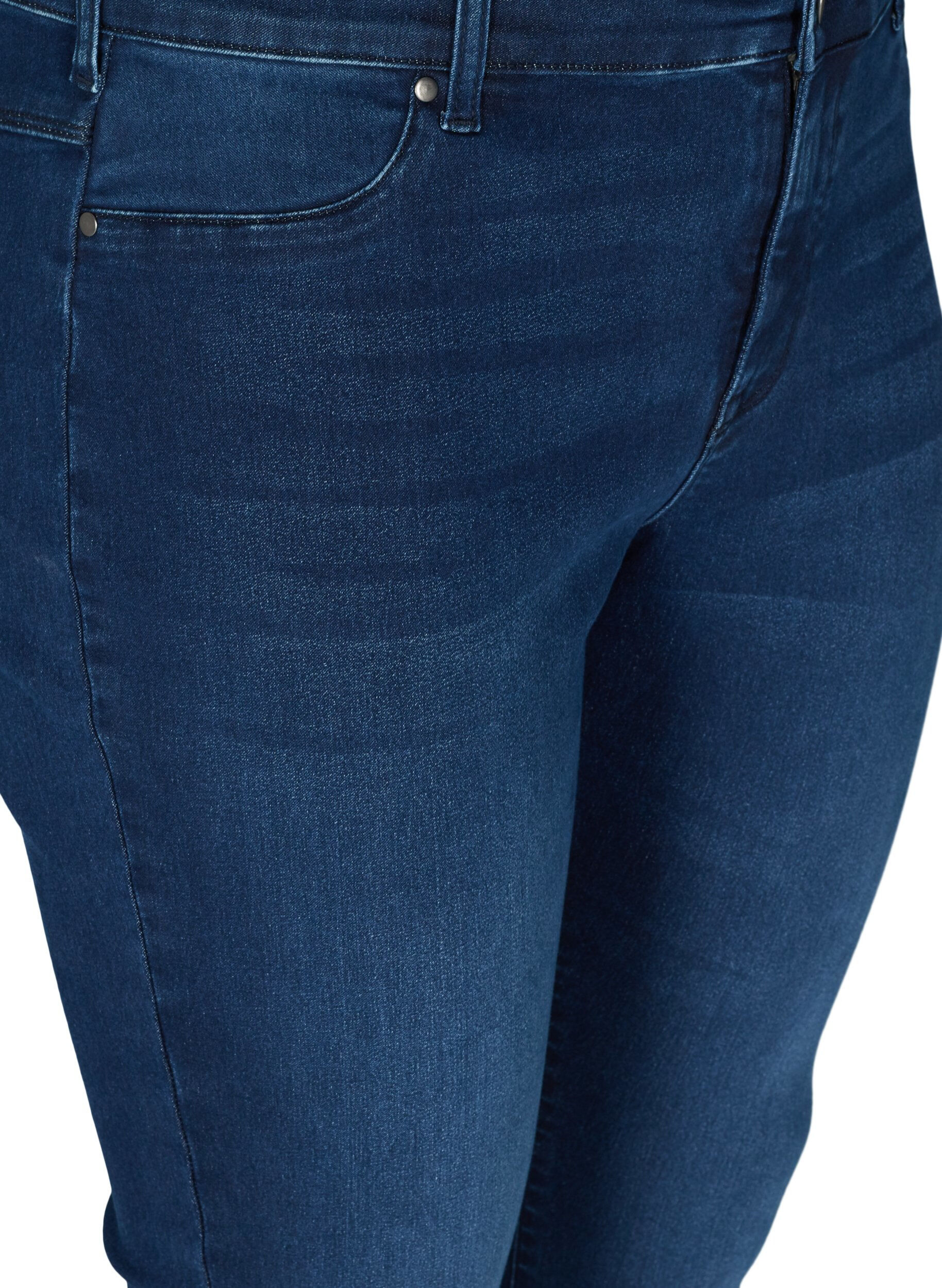 ZizziJeggings i bomullsblanding, Dark blue denim, Packshot image number 2