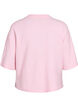 L&oslash;s strikket bluse med korte ermer, Rosa, Packshot image number 1