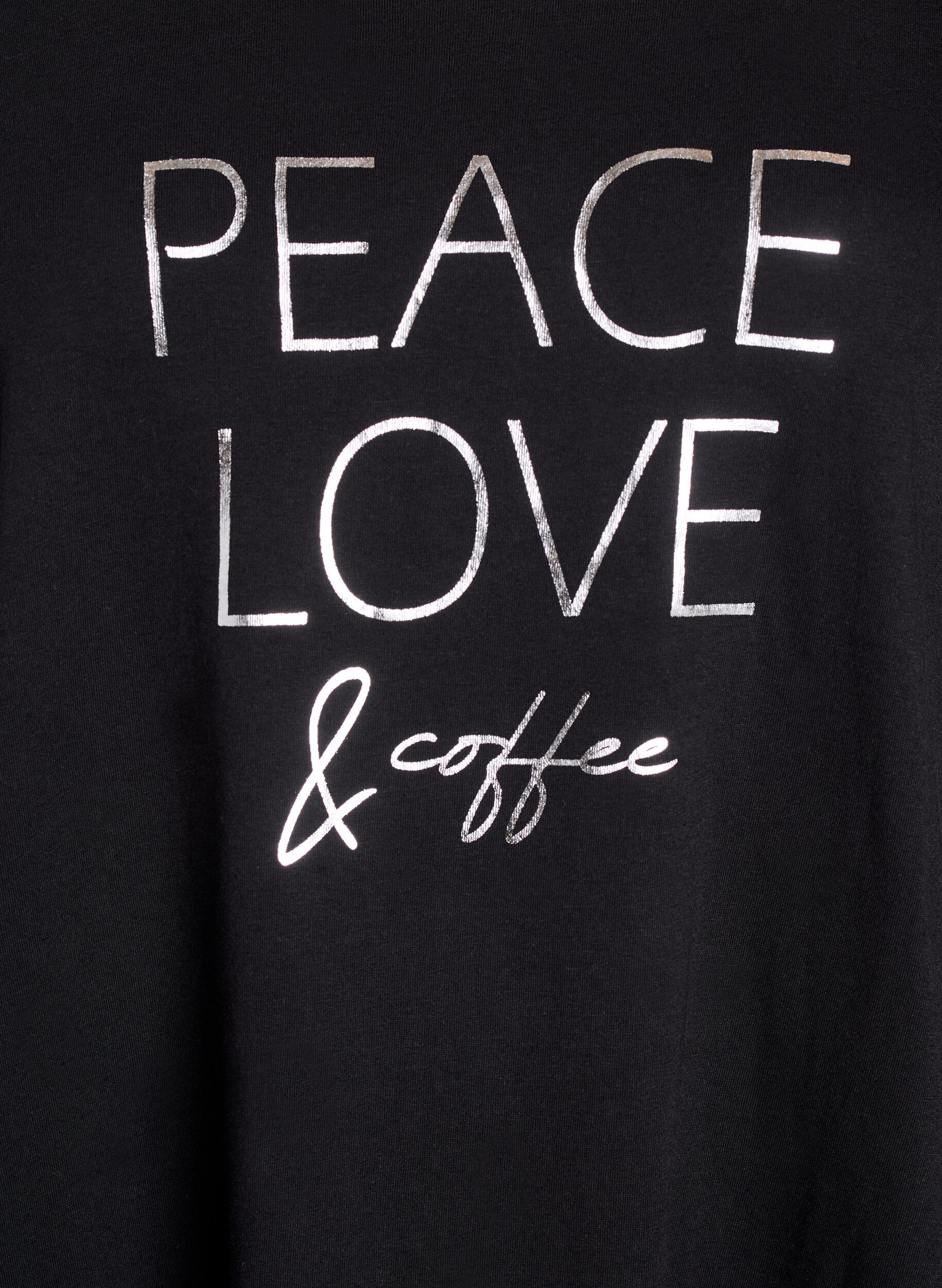 Zizzi Kortermet nattkjole i &oslash;kologisk bomull, Svart, Packshot image number 2