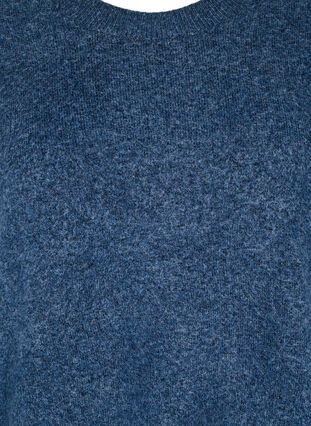 Zizzi Strikket kjole med splitter, Bering Sea Mel., Packshot image number 2