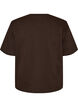 Boxy bomulls T-skjorte, Brun, Packshot image number 1