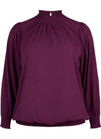 FLASH - langermet bluse med smokk og glitter	