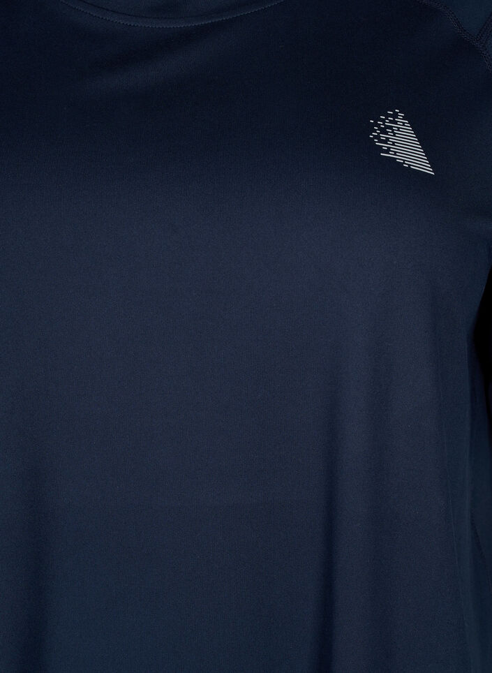 Kortermet trenings T-skjorte med rund hals, Night Sky, Packshot image number 2